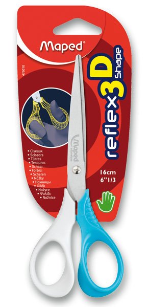 Školní nůžky MAPED Shape Reflex 3D 16 cm - mix barev