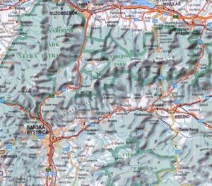 Slovenská republika - 1:400 000 - nástěnná mapa /BB Kart/ - 120x84cm