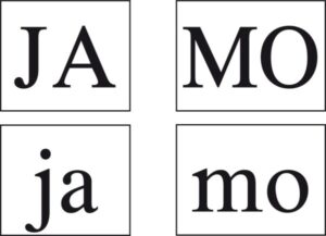 Soubor slabik a slov k Živé abecedě - Saudková Jana - 670 x 140 mm