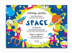 Space – Plakát omalovánka – neuveden