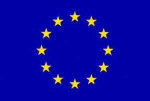 Stolní vlaječka EU - praporek s návlekem - 11x16