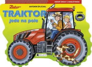 Traktor jede na pole - 28x19 cm