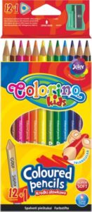 Trojhranné pastelky Colorino - 12 + 1 barva + ořezávátko