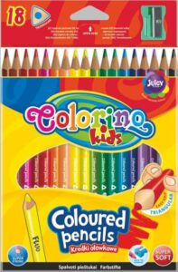 Trojhranné pastelky Colorino - 18 barev + ořezávátko