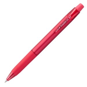 UNI Gumovací pero stiskací 0,7 mm – červené, Sleva 20%