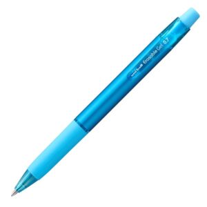 UNI Gumovací pero stiskací 0,7 mm – nebesky modré, Sleva 20%