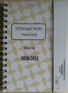 Učitelský notes a týdenní diář – hnědý, kroužková vazba 2021/22 – A5