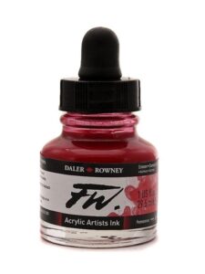 Umělecká akrylová tuš Daler Rowney 29,5 ml – Crimson
