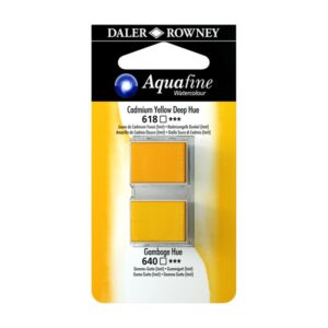 Umělecká akvarelová barva Daler-Rowney Aquafine - dvojbalení - Kadmium žluté tm./Gamboge
