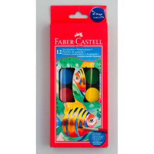 Vodové barvy Faber-Castell – 24mm, 12 barev