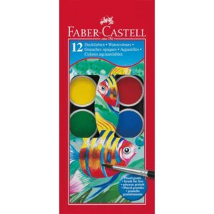 Vodové barvy Faber-Castell – 30mm, 12 barev