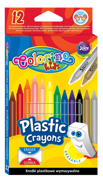 Voskové pastelky Colorino - 12 barev + pryž