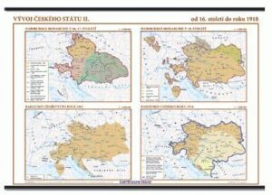 Vývoj českého státu II. (16. stol. - 1918) nástěnná mapa - 1360x960