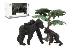 Zvířátka safari ZOO 8cm sada goril, 2 druhy