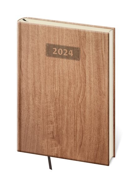 Diář 2024 denní A5 Wood - světle hnědá - 14