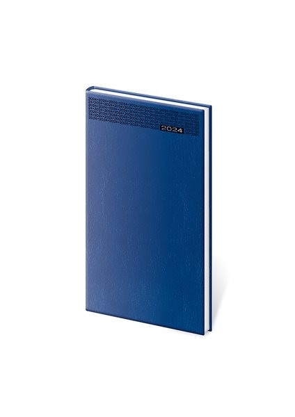 Diář 2024 týdenní kapesní Gommato - modrá - 8x15 cm
