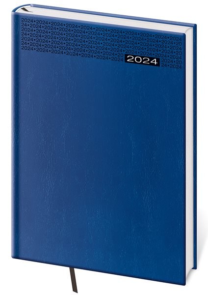 Diář 2024 týdenní B5 Gommato - modrá - 17x24 cm