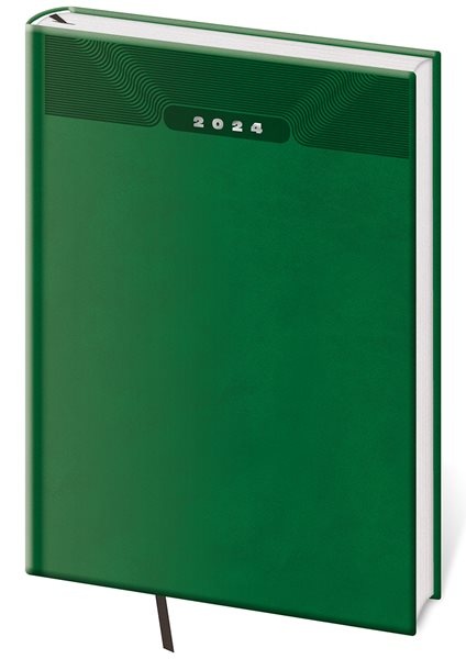 Diář 2024 týdenní B5 Print Classic - zelená - 17x24 cm