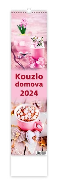 Kalendář nástěnný 2024 vázanka - Kouzlo domova - 12x48 cm