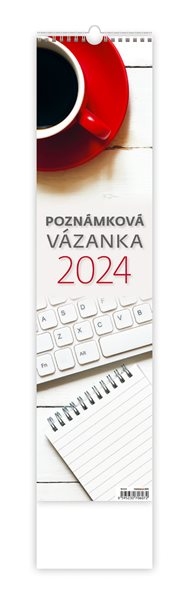Kalendář nástěnný 2024 vázanka - Poznámková - 12x48 cm