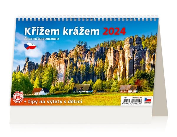 Kalendář stolní 2024 - Křížem krážem Českou republikou - 22