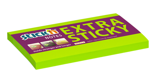Samolepicí bloček Stick'n Extra Sticky 76 × 127 mm