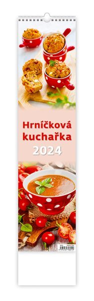Kalendář nástěnný 2024 vázanka - Hrníčková kuchařka - 12x48 cm